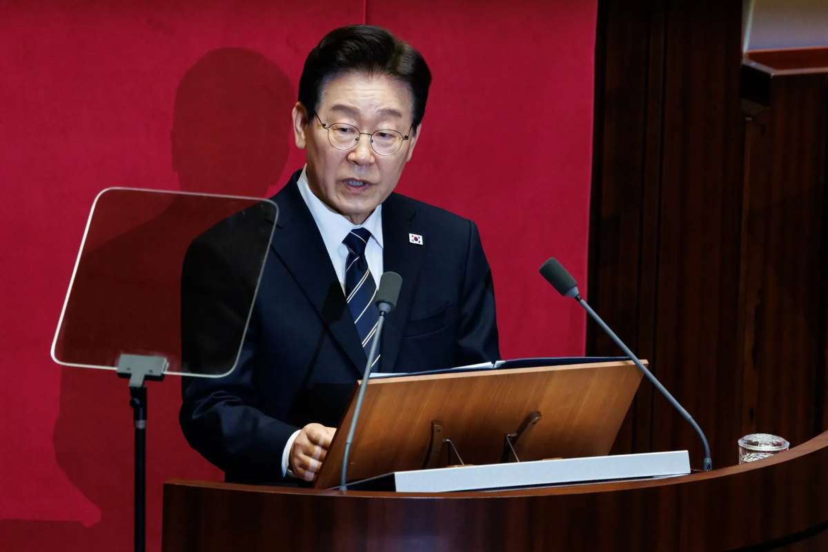 Tổng thống Hàn Quốc Lee Jae Myun - Ảnh: Bloomberg