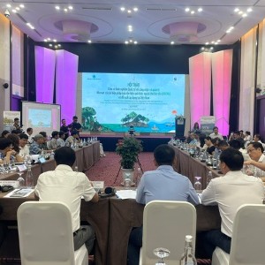 Toàn cảnh hội thảo về công nhận và quản lý các Khu vực có các biện pháp bảo tồn hiệu quả khác ngoài khu bảo tồn (OECMs) và đề xuất áp dụng tại Việt Nam. Ảnh: Ngô Anh Văn