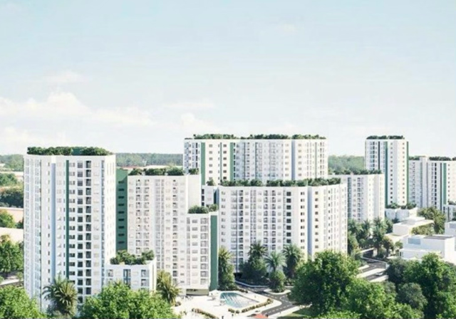 Phối cảnh Dự án nhà ở xã hội thuộc dự án Ecohome Hòa Hiệp.