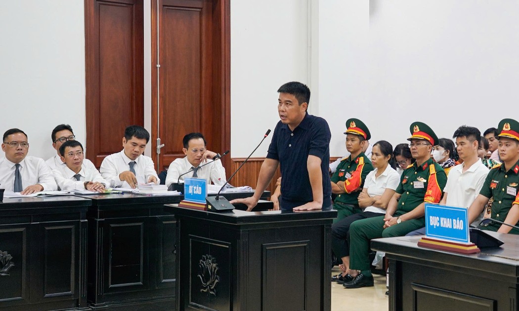 Bị cáo Nguyễn Văn Hậu tại phiên tòa phúc thẩm. Ảnh: CTV.
