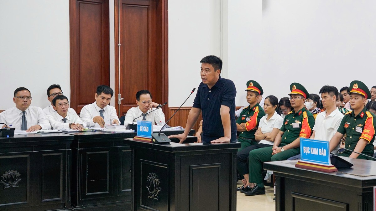 Bị cáo Nguyễn Văn Hậu tại phiên tòa phúc thẩm. Ảnh: CTV.