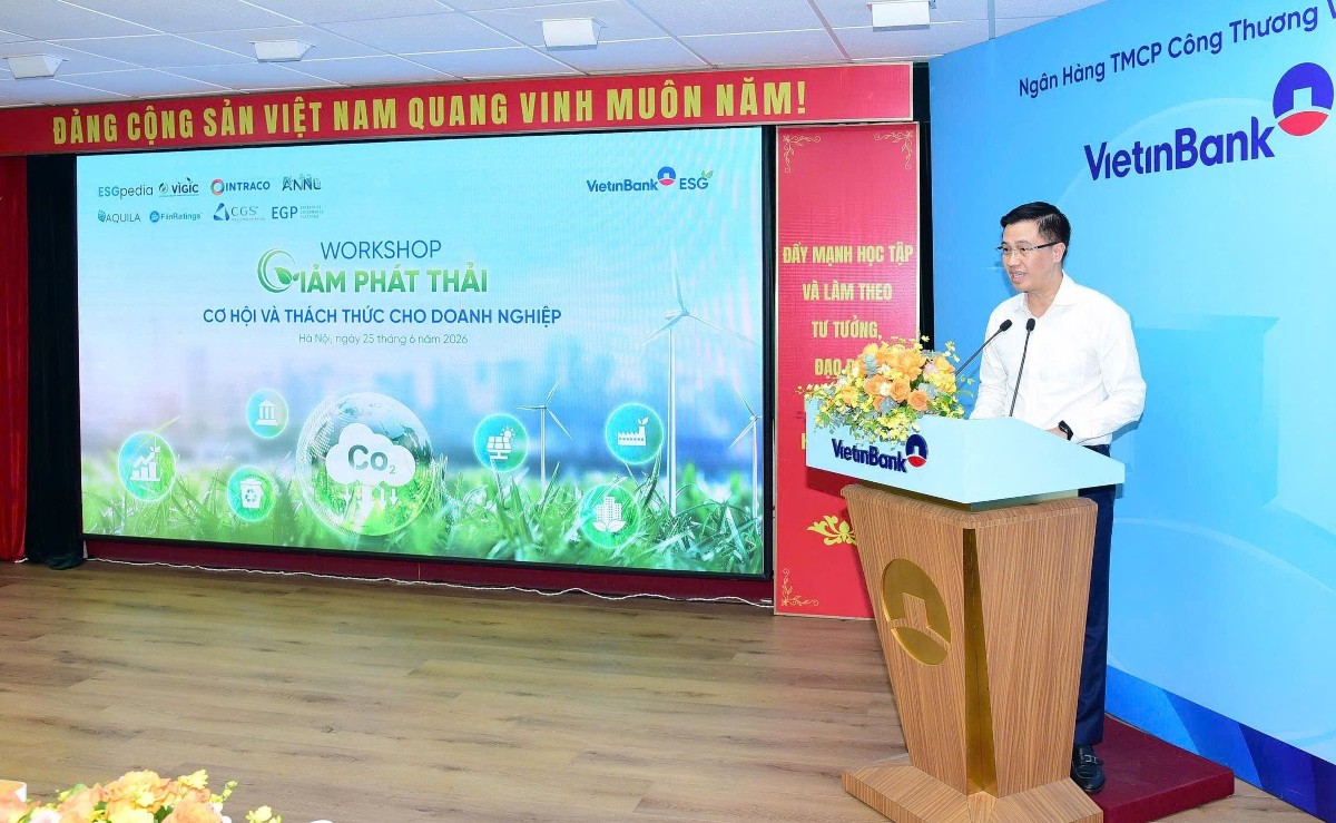 Ông Trần Hoài Nam, Phó Giám đốc Khối khách hàng doanh nghiệp VietinBank cho biết Ngân hàng kỳ vọng cấu trúc cho vay liên kết bền vững sẽ trở thành mô hình phổ biến trên thị trường tài chính. Ảnh: VietinBank.