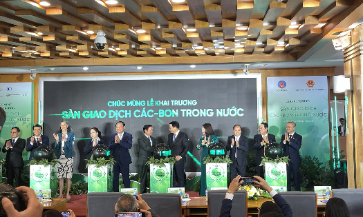 Lễ Khai trương Sàn giao dịch carbon trong nước. Ảnh: An Chi