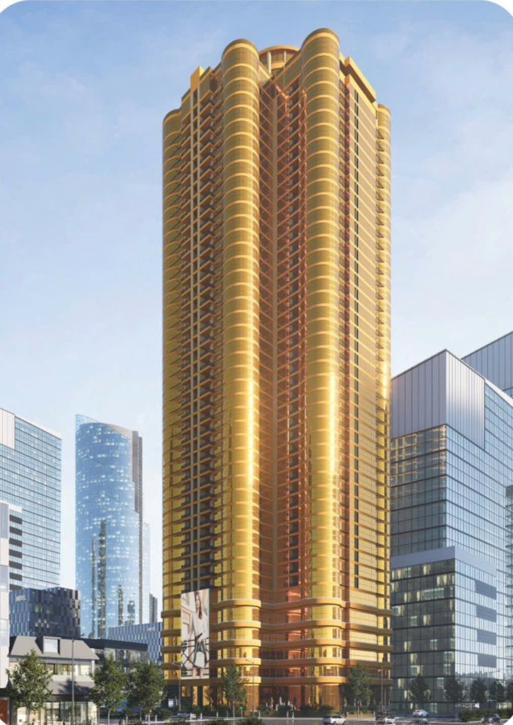 Tòa nhà QMS Top Tower với thiết kế độc đáo ngay giữa lòng Thủ đô. Ảnh dự án.