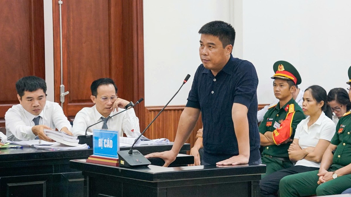 Bị cáo Hậu tại tòa. Ảnh: CTV.