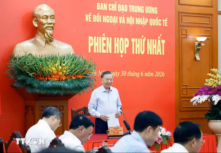 Tổng Bí thư, Chủ tịch nước Tô Lâm nhấn mạnh, Ban Chỉ đạo cần phát huy cơ chế lãnh đạo, chỉ đạo chiến lược, điều phối để xử lý những vấn đề lớn, mới, khó, liên ngành, liên lĩnh vực, vượt thẩm quyền một cơ quan cụ thể - Ảnh: TTXVN