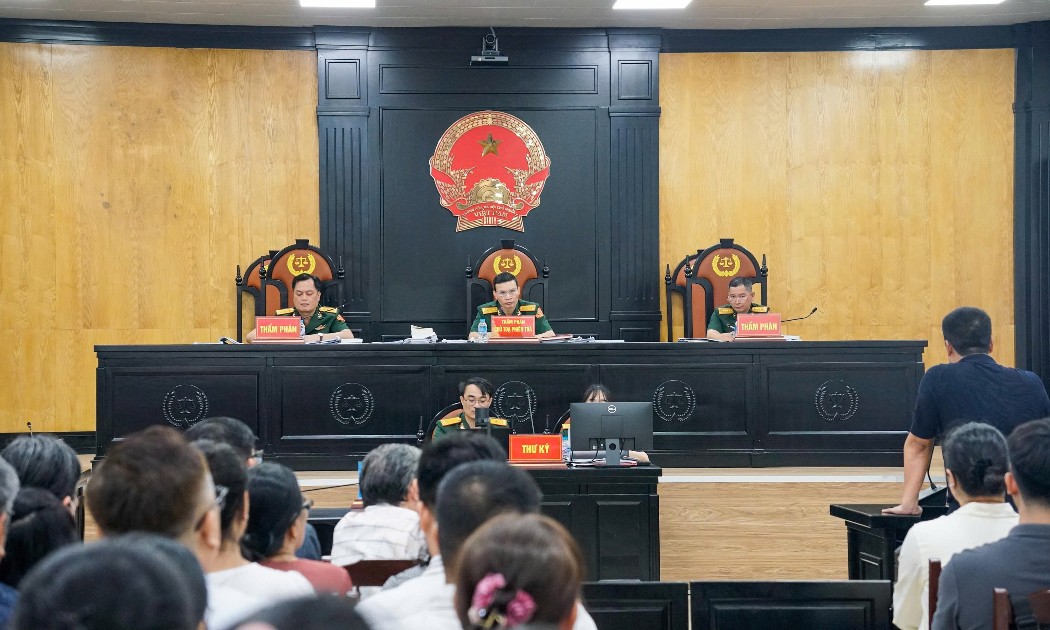 Quang cảnh phiên tòa phúc thẩm. Ảnh: CTV.