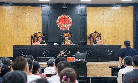 Quang cảnh phiên tòa phúc thẩm. Ảnh: CTV.