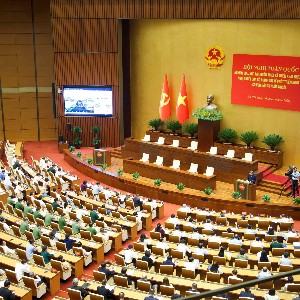 Toàn cảnh Hội nghị toàn quốc nghiên cứu, học tập, quán triệt và triển khai thực hiện Nghị quyết số 10-NQ/TW về phát triển kinh tế có vốn đầu tư nước ngoài. Ảnh: Quốc hội.