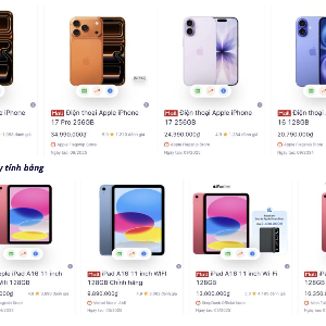 Top sản phẩm bán chạy của Ngành hàng Điện thoại & Máy tính bảng - Nguồn: Metric.vn.