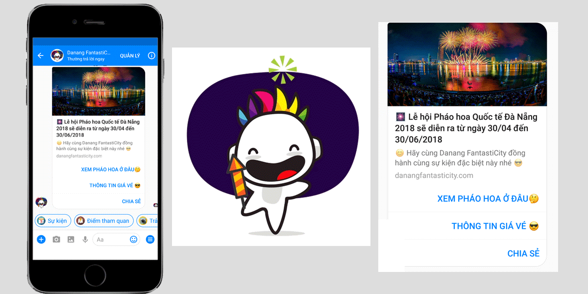 Chatbot “Danang Fantasticity” thêm kênh thông tin hỗ trợ du khách.