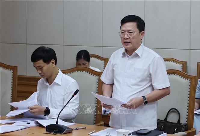Thứ trưởng Bộ Tư pháp Mai Lương Khôi phát biểu. Ảnh: TTXVN.