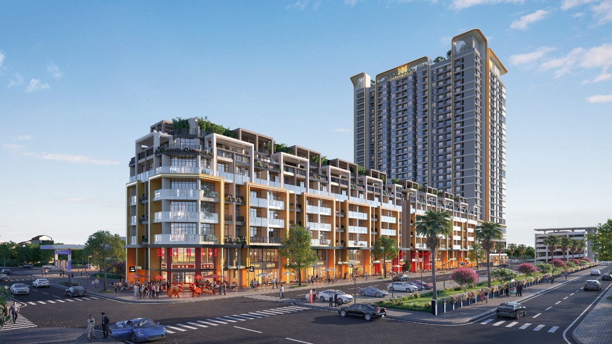 Thiết kế 2 mặt tiền - 7 tầng khai thác của Mangala Downtown - Ảnh: DNCC.