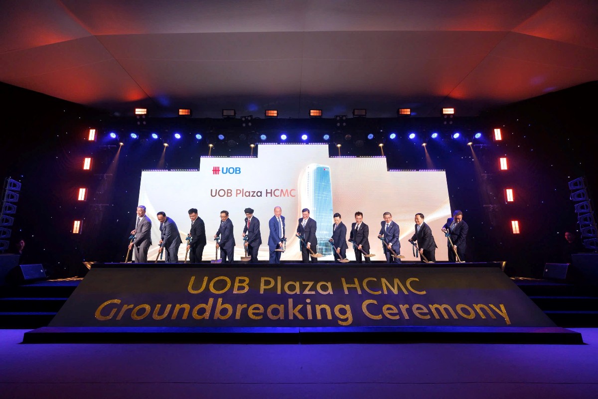 Khởi công tòa tháp trụ sở UOB Plaza tại Trung tâm Tài chính Quốc tế Việt Nam (VIFC-HCMC) ở TP. Hồ Chí Minh.