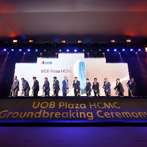 Khởi công tòa tháp trụ sở UOB Plaza tại Trung tâm Tài chính Quốc tế Việt Nam (VIFC-HCMC) ở TP. Hồ Chí Minh.