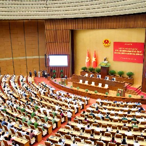 Toàn cảnh Hội nghị tại điểm cầu Nhà Quốc hội. Ảnh: Quốc hội.