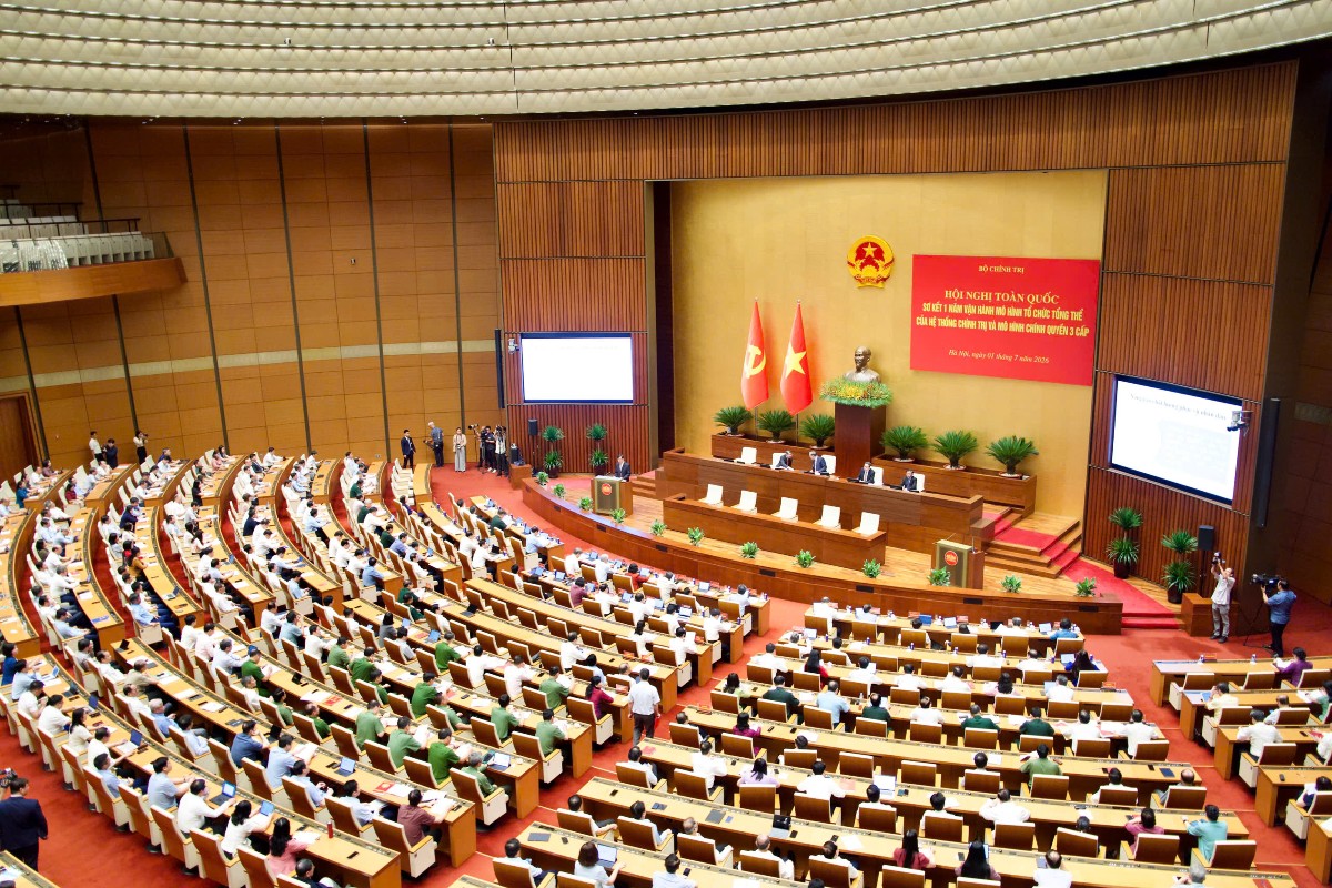 Toàn cảnh Hội nghị tại điểm cầu Nhà Quốc hội. Ảnh: Quốc hội.