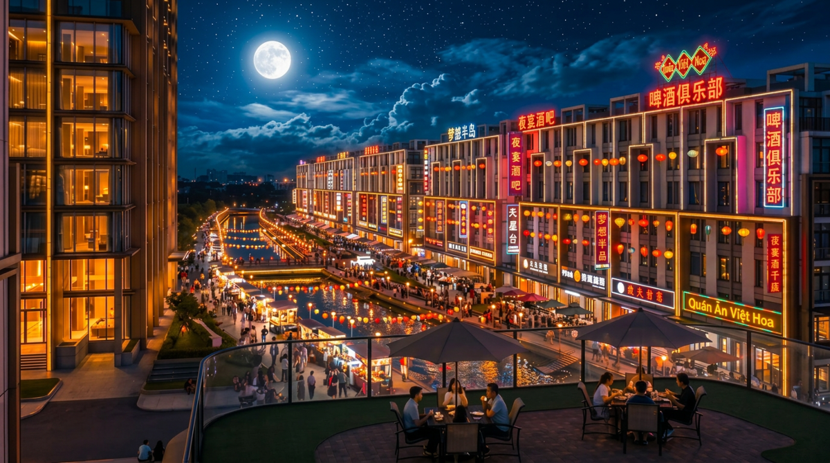 Định hướng phát triển phố đêm tại Mangala Downtown - Ảnh: DNCC.