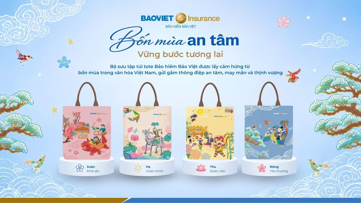 Bộ quà tặng “Bốn mùa an tâm” khắc họa vẻ đẹp thiên nhiên và văn hóa Việt Nam.