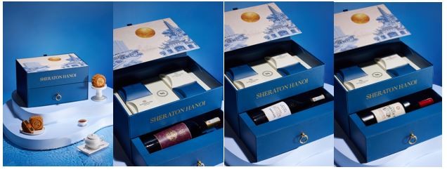 Hộp Phúc, bao gồm 3 loại với các lựa chọn rượu khác nhau.