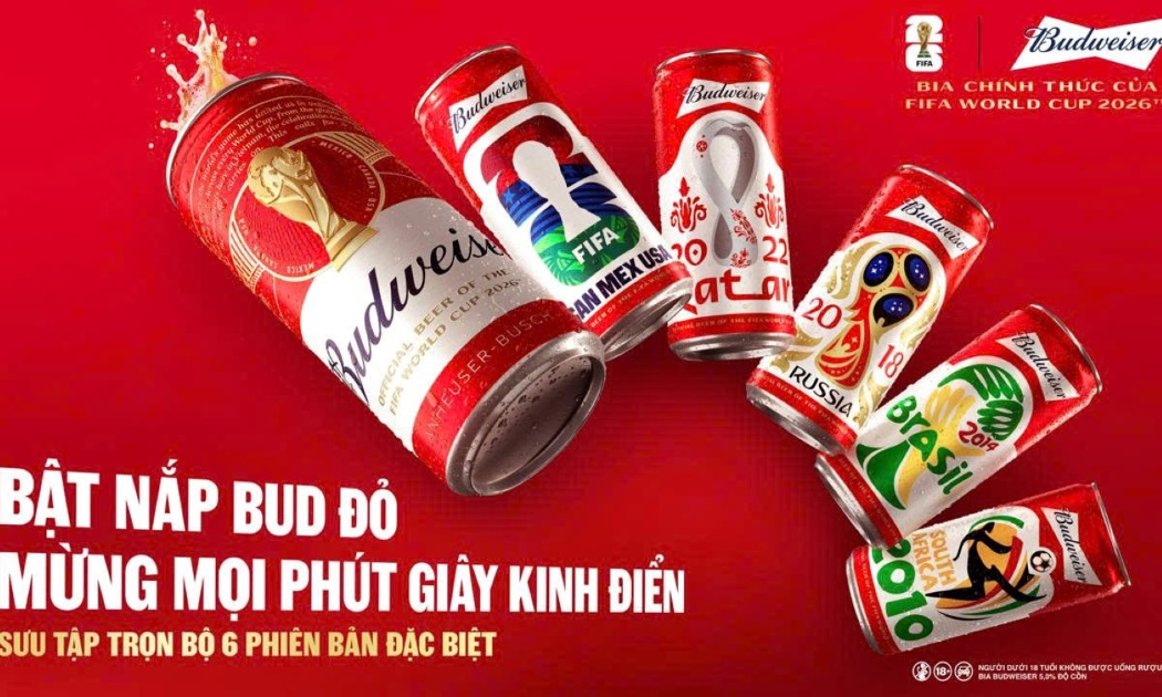 Năm 2026 đánh dấu 4 thập kỷ Budweiser đồng hành cùng FIFA World Cup™.