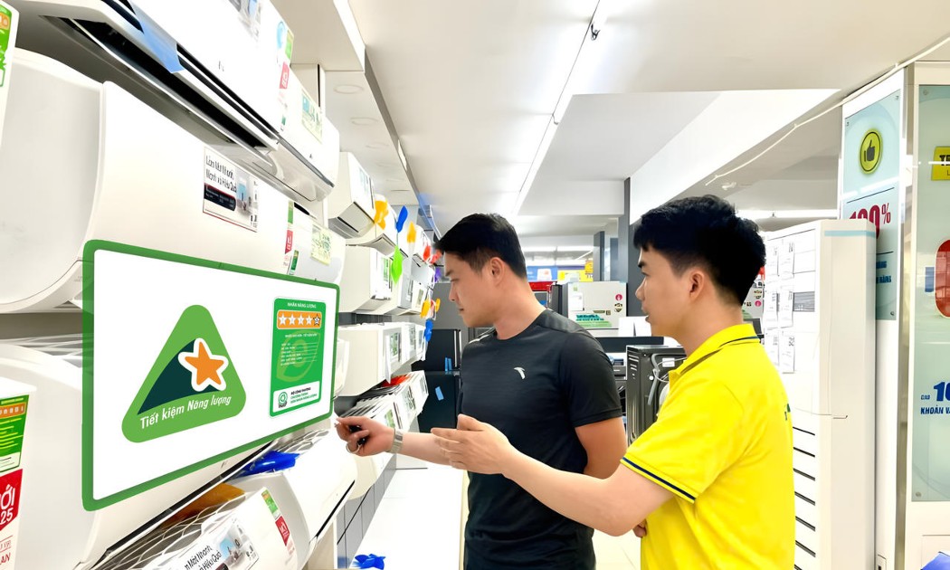 Tính đến nay, thị trường đã ghi nhận hơn 40.000 sản phẩm được dán nhãn năng lượng. Ảnh minh họa.