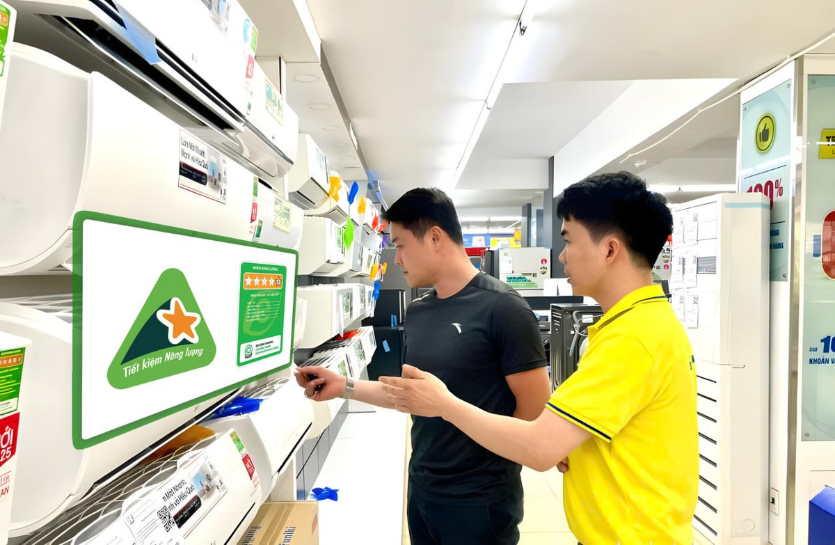 Tính đến nay, thị trường đã ghi nhận hơn 40.000 sản phẩm được dán nhãn năng lượng. Ảnh minh họa.