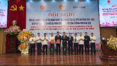 Bac Ninh, Samsung extend partnership to develop supporting industries until 2030