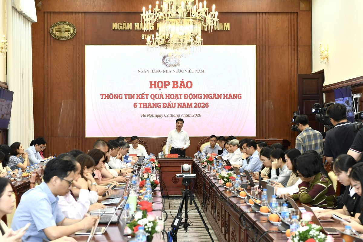 Phó Thống đốc Phạm Thanh Hà chủ trì họp báo ngày 2/7/2026.