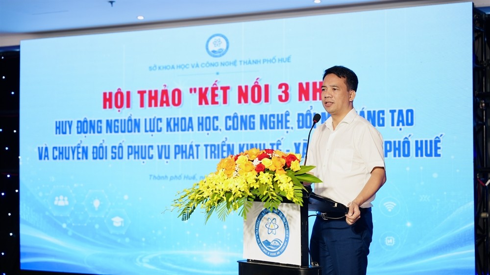 Phó Chủ tịch UBND thành phố Huế Trần Hữu Thùy Giang phát biểu chỉ đạo tại hội thảo