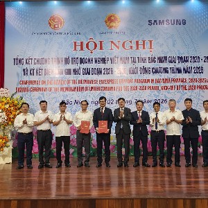 UBND tỉnh Bắc Ninh và Samsung Việt Nam ký kết Biên bản ghi nhớ hợp tác giai đoạn 2026–2030.