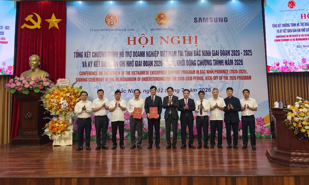 UBND tỉnh Bắc Ninh và Samsung Việt Nam ký kết Biên bản ghi nhớ hợp tác giai đoạn 2026–2030.