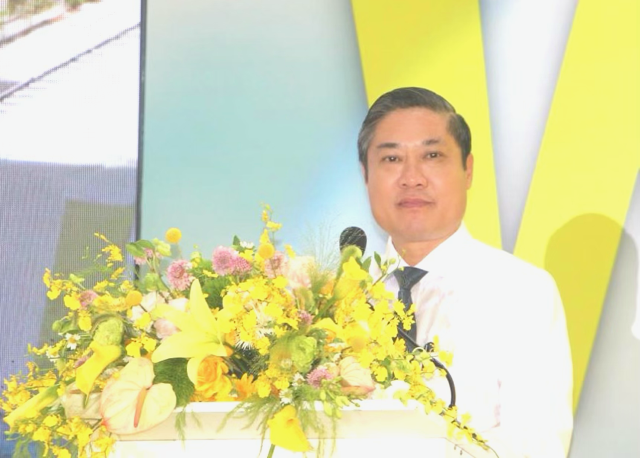 Ông Phan Thái Bình, Phó Chủ tịch UBND thánh phố Đà Nẵng, phát biểu tại Lễ khánh thành.