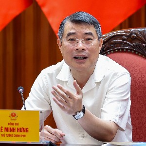 Thủ tướng Lê Minh Hưng phát biểu chỉ đạo tại cuộc làm việc - Ảnh: MST.