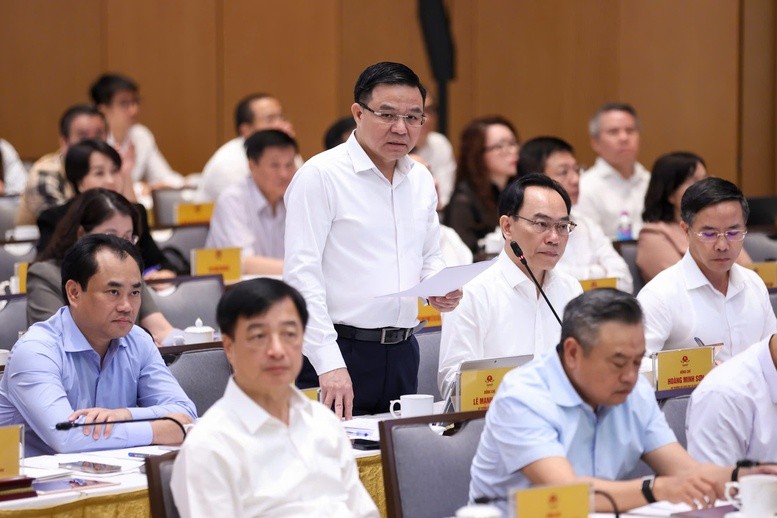 Bộ trưởng Bộ Công Thương Lê Mạnh Hùng tại Hội nghị. Ảnh: VGP