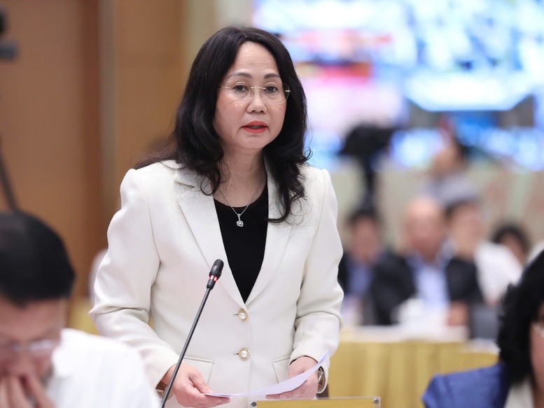 Bộ trưởng Bộ Văn hóa, Thể thao và Du lịch Lâm Thị Phương Thanh tại Hội nghị. Ảnh: VGP