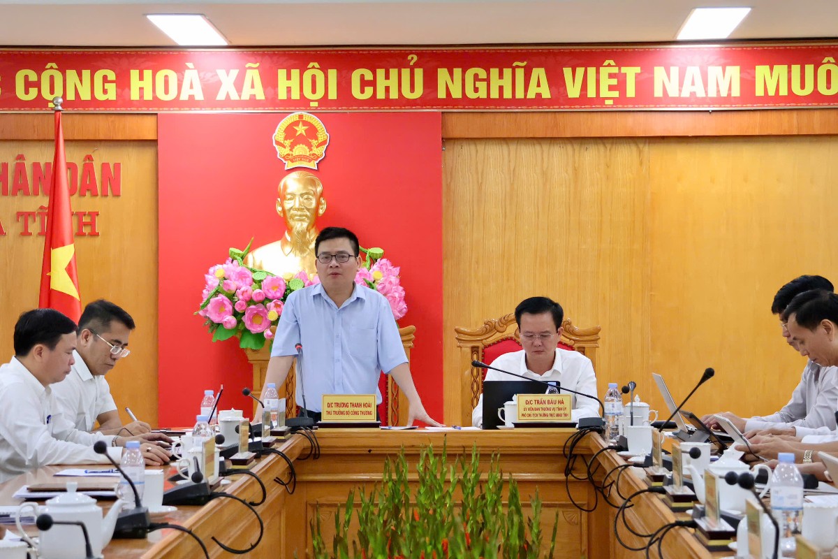Thứ trưởng Bộ Công Thương Trương Thanh Hoài kết luận buổi làm việc.