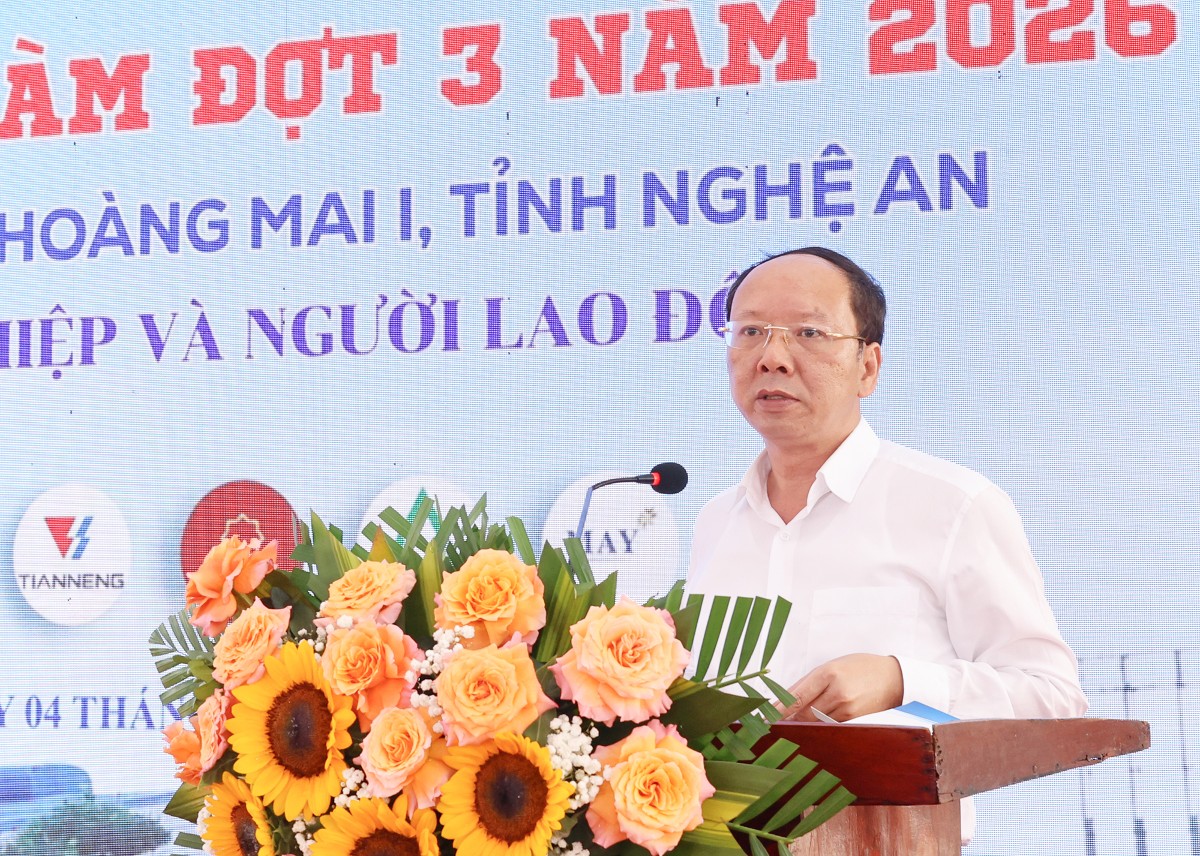 Phó Chủ tịch Thường trực UBND tỉnh Nghệ An Bùi Thanh An phát biểu