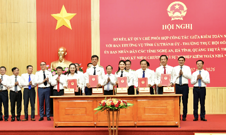 Kiểm toán nhà nước ký Quy chế phối hợp công tác với 4 tỉnh, thành