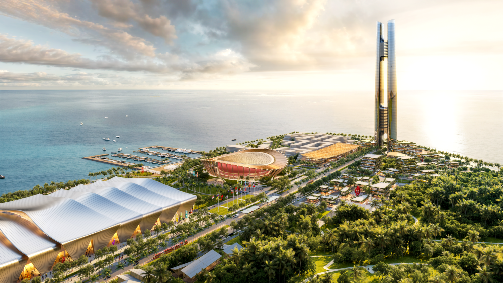 APEC 2027 chỉ diễn ra trong ít ngày, nhưng những công trình được xây dựng để phục vụ sự kiện sẽ tiếp tục định hình diện mạo Phú Quốc trong nhiều thập kỷ sau đó. Ảnh: Sun Group.
