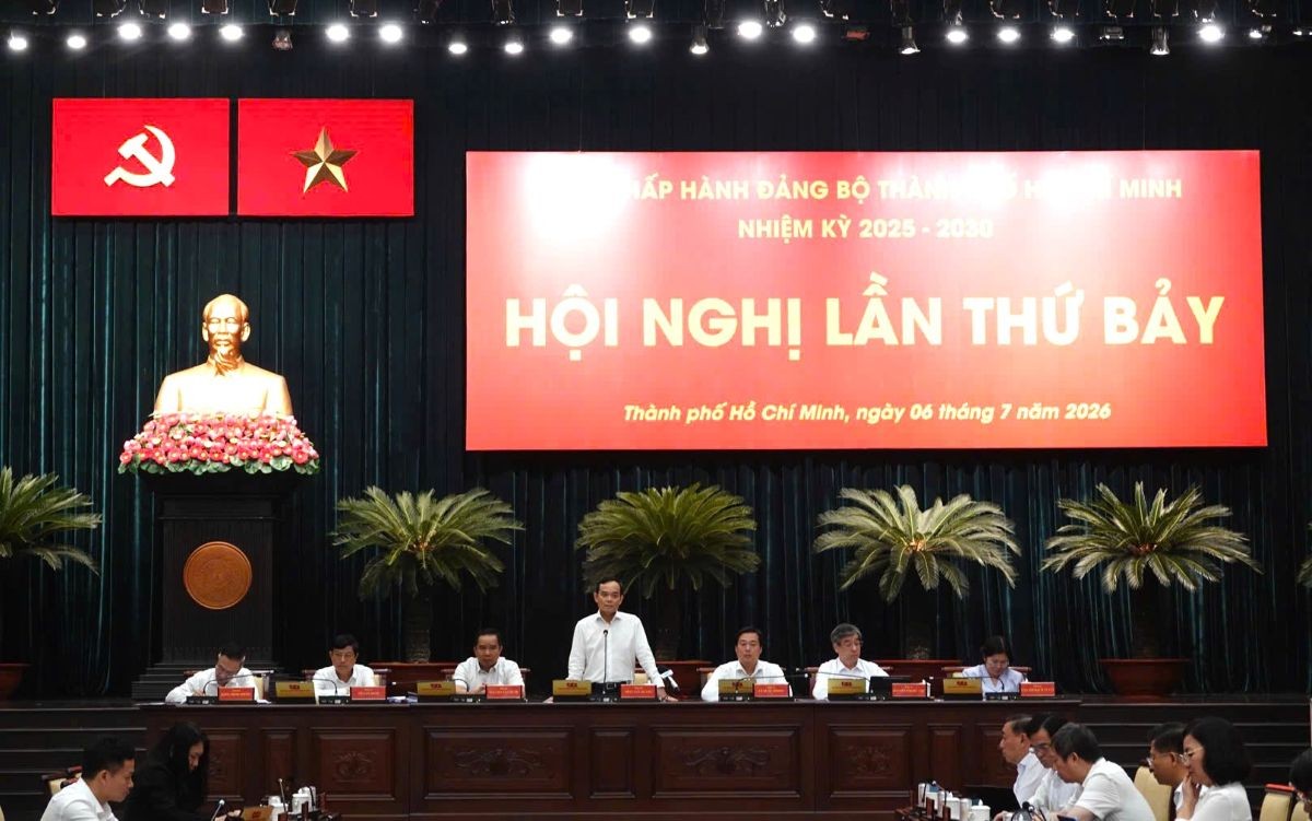 Bí thư Thành ủy TP. Hồ Chí Minh Trần Lưu Quang chủ trì hội nghị - Ảnh: Cổng thông tin điện tử TP. Hồ Chí Minh
