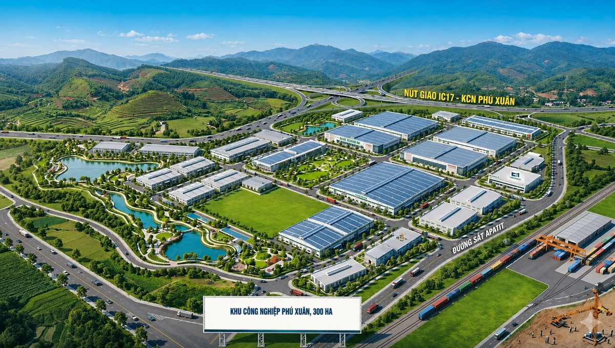 Khu công nghiệp Phú Xuân, quy mô 300ha