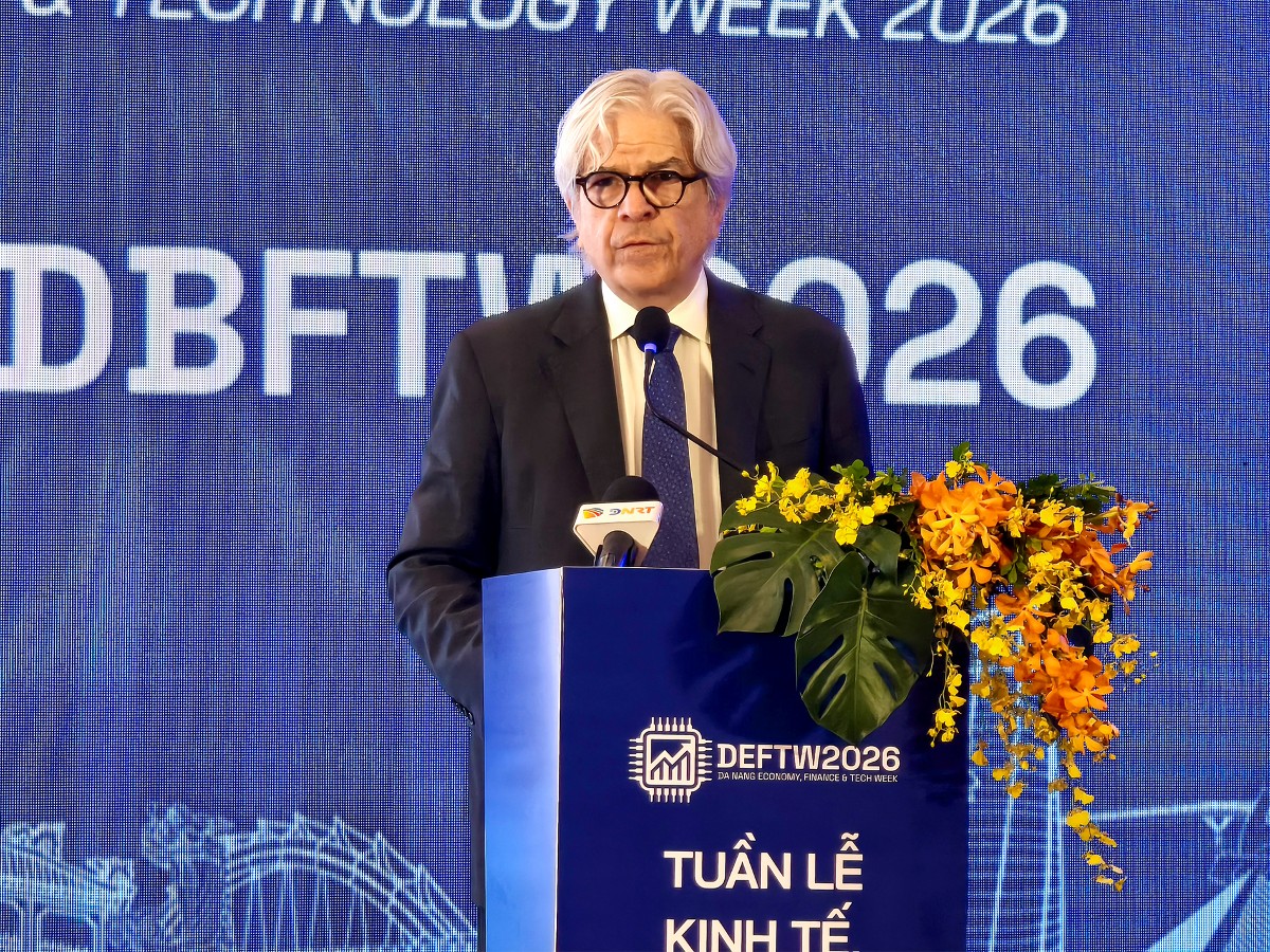 Giáo sư Paul Romer, Nguyên Kinh tế trưởng World Bank - Ảnh: Quang Hiếu