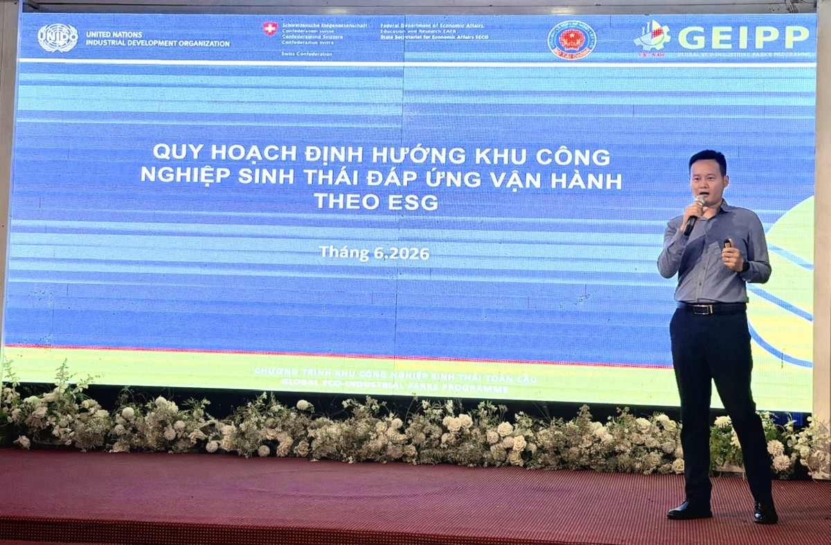 Ông Nguyễn Thành Trung, chuyên gia của Chương trình Khu công nghiệp sinh thái toàn cầu (GEIPP) thuộc Tổ chức Phát triển Công nghiệp Liên Hợp Quốc (UNIDO).