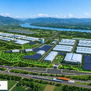 Mô hình Khu công nghiệp Phú Xuân 1, quy mô 200 ha. Ảnh: laocai.gov.vn