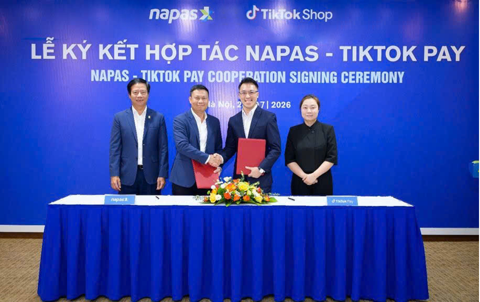 Signing ceremony of the cooperation agreement between NAPAS and TikTok Shop