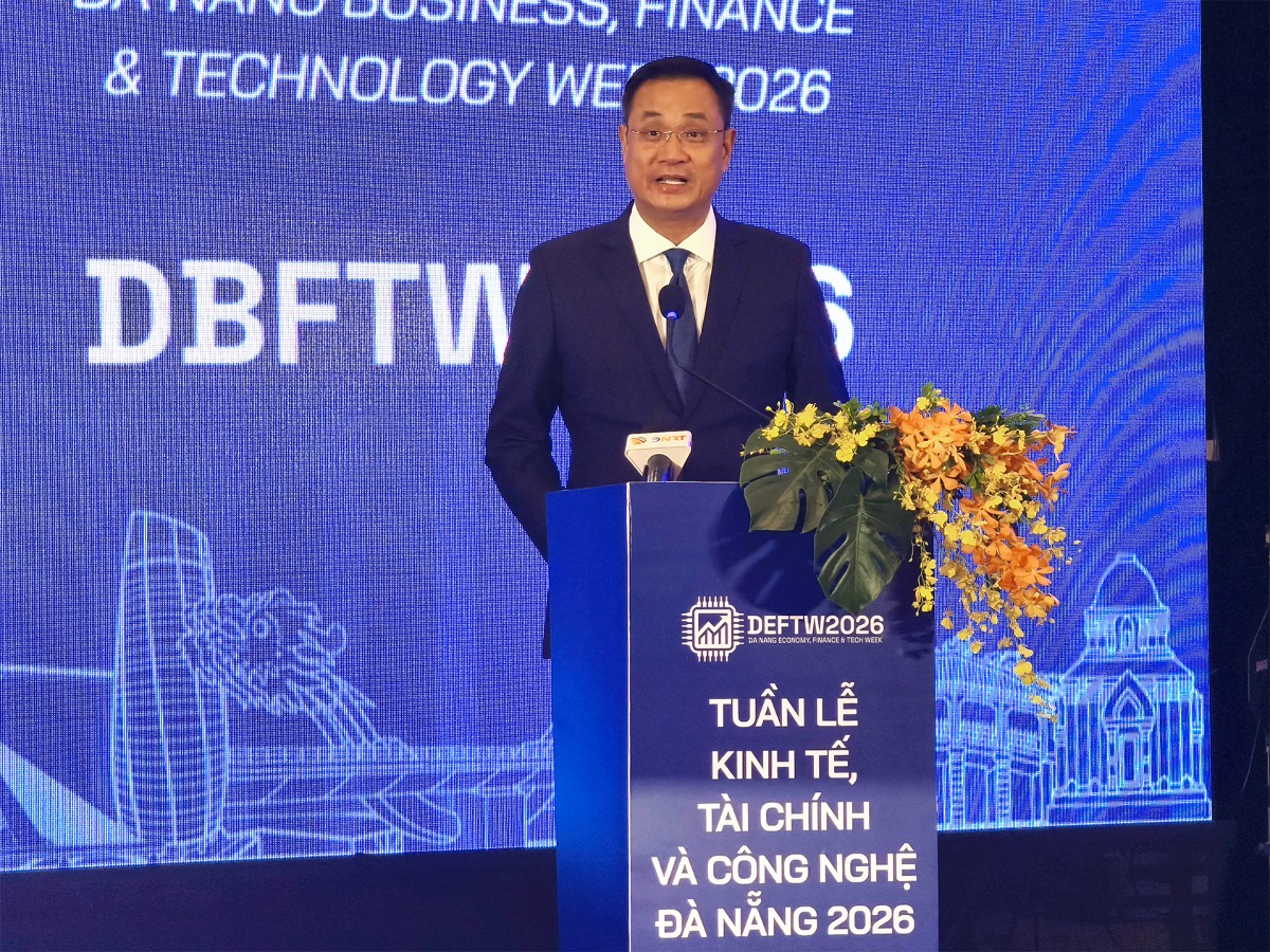 Bí thư Thành ủy Đà Nẵng Lê Ngọc Quang phát biểu tại Hội nghị - Ảnh: Quang Hiếu