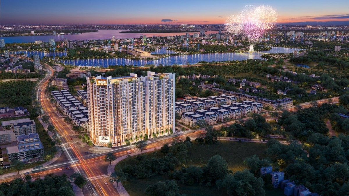 Phối cảnh tòa căn hộ Nexus Tower.
