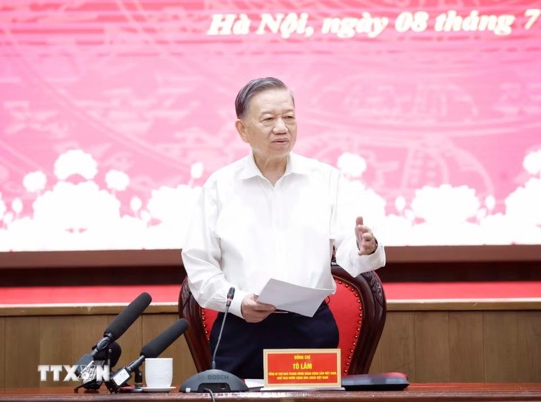 Tổng Bí thư, Chủ tịch nước Tô Lâm phát biểu chỉ đạo - Ảnh: TTXVN