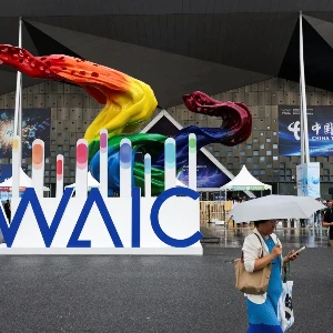 WAIC năm nay, diễn ra từ ngày 17-20/7 tại Thượng Hải, được xem là một trong những sự kiện AI lớn nhất châu Á. Ảnh: SCMP